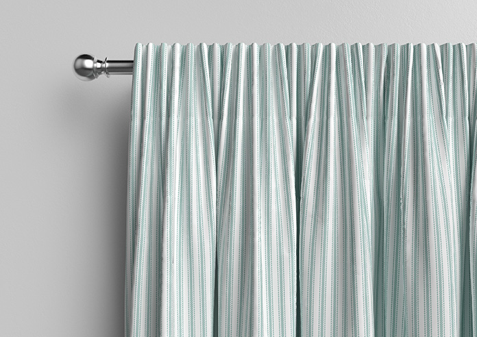 Lace Stripes, Duck Egg - Made to Measure Curtains - Image 10